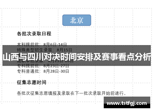 山西与四川对决时间安排及赛事看点分析